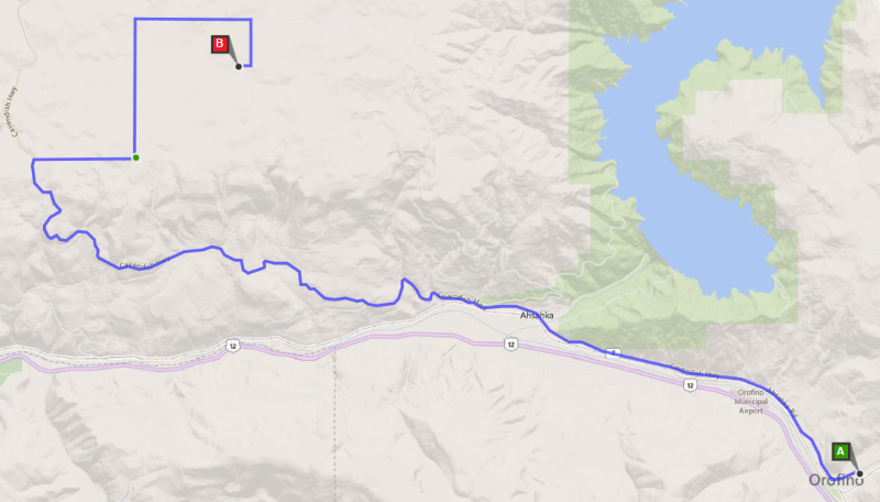 Map from Orofino.